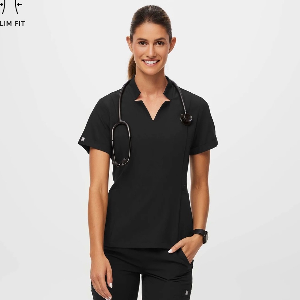 Figs black Inala Scrub Top size XS